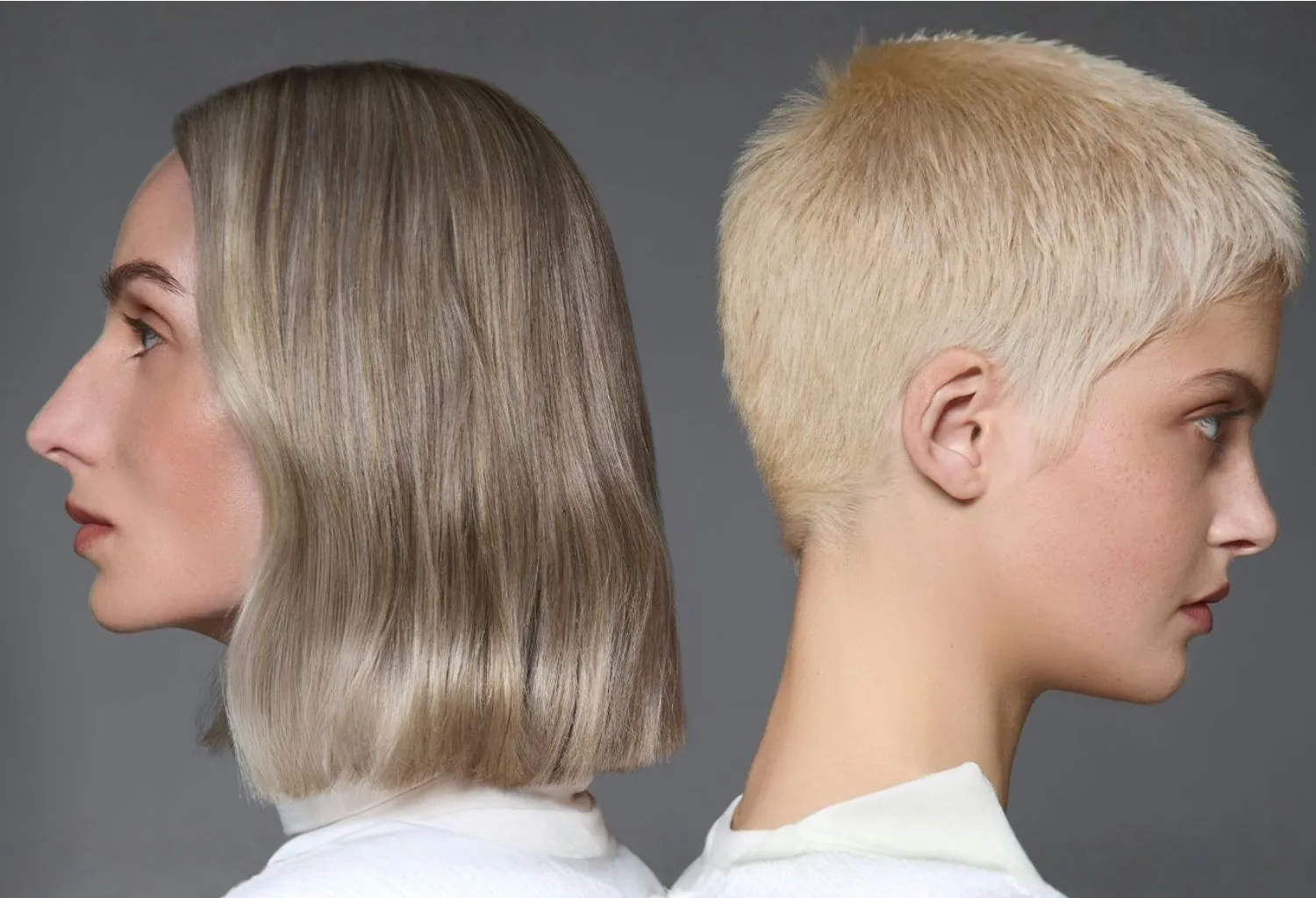 Antes y después de una decoloración capilar profesional en cabello rubio