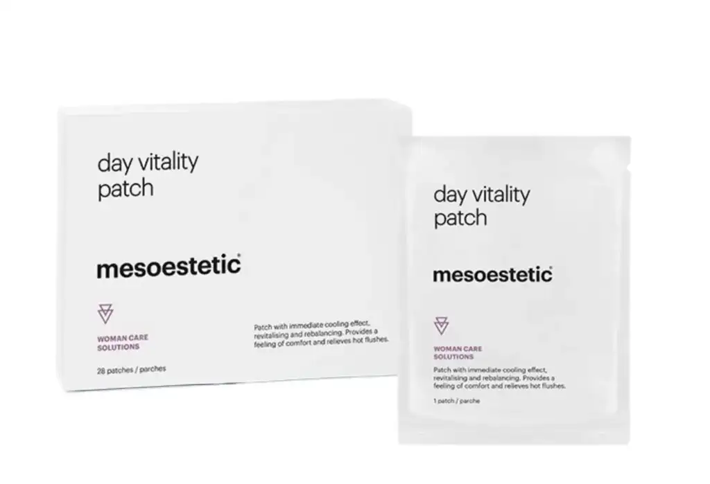 Parche Day Vitality Patch de mesoestetic para reducir sofocos y mejorar el bienestar en la menopausia