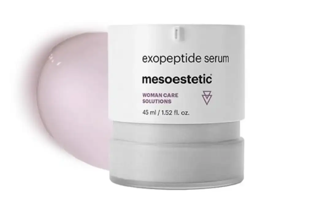 Sérum exopeptide de mesoestetic con tecnología avanzada para regenerar la piel en la menopausia