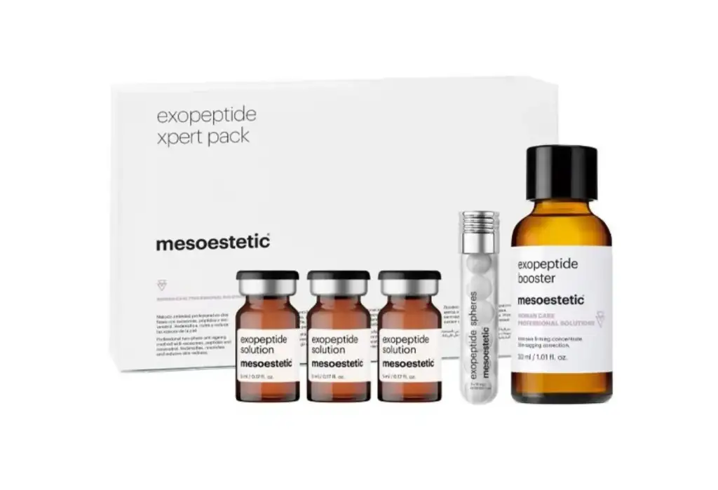 Pack profesional Exopeptide Xpert Pack de mesoestetic con soluciones regeneradoras para la piel
