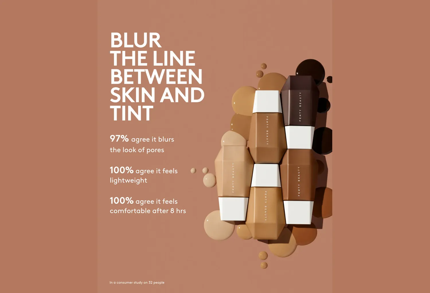 Correctores Fenty Beauty con efecto blur inteligente que difuminan poros e imperfecciones con acabado natural