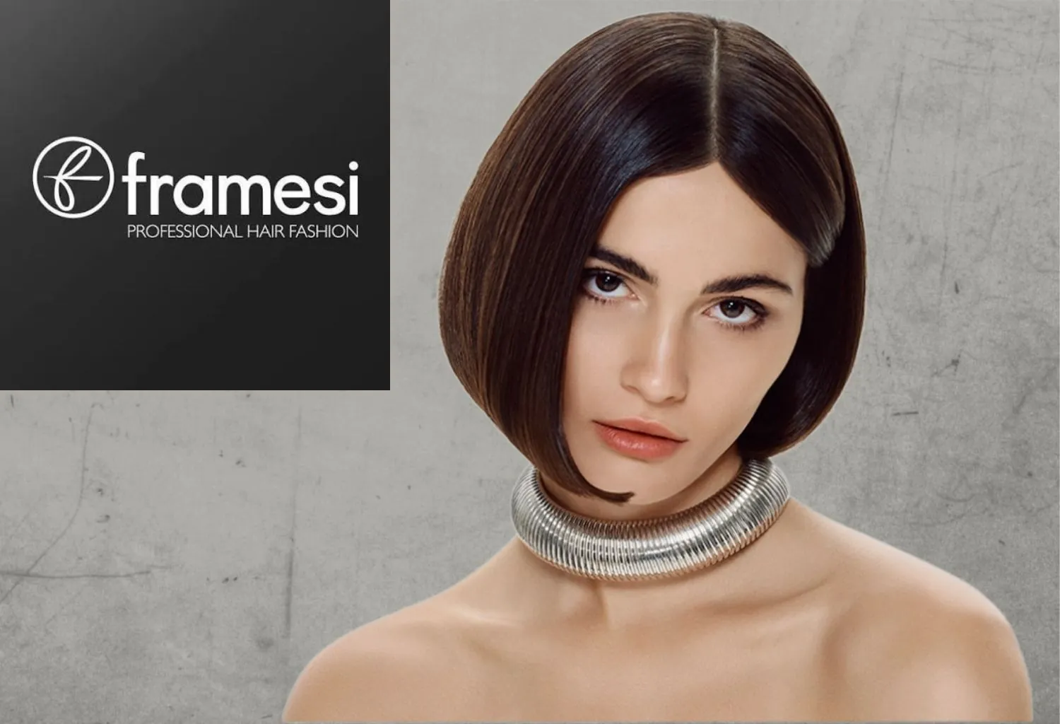 corte bob liso mujer framesi peinado elegante cabello corto brillo