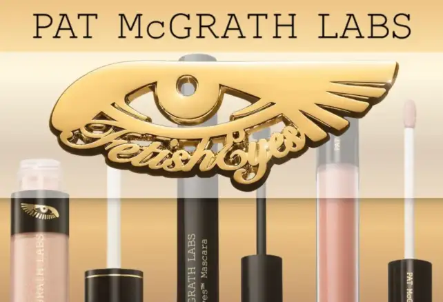 Productos de maquillaje Pat McGrath Labs con sombras líquidas metálicas y acabado brillante