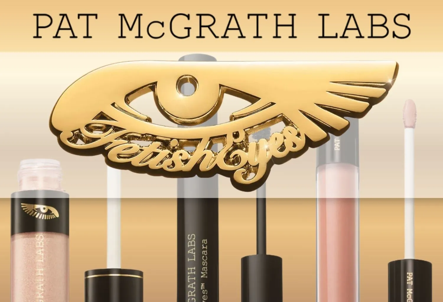 Productos de maquillaje Pat McGrath Labs con sombras líquidas metálicas y acabado brillante