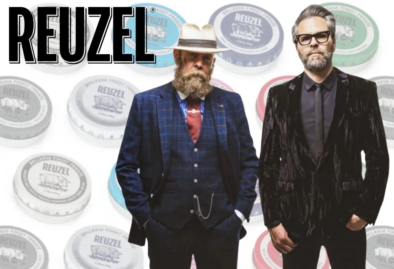 Campaña de Reuzel con barberos y productos de grooming masculino con fórmulas veganas