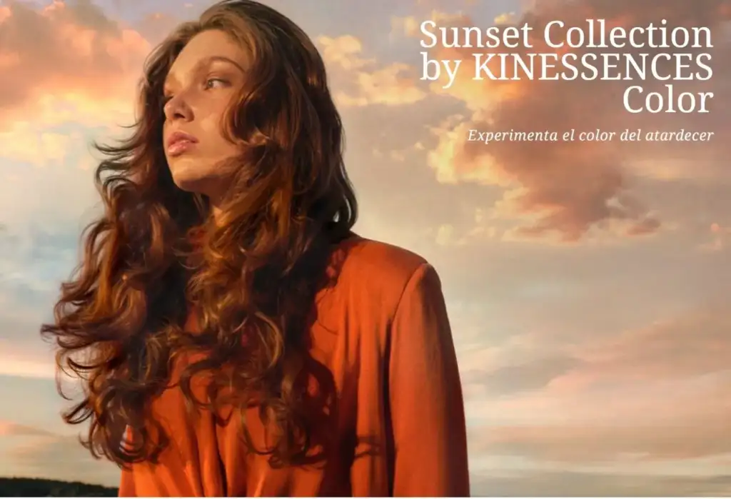 Cabello color cálido atardecer kin color sunset collection tendencia peluquería