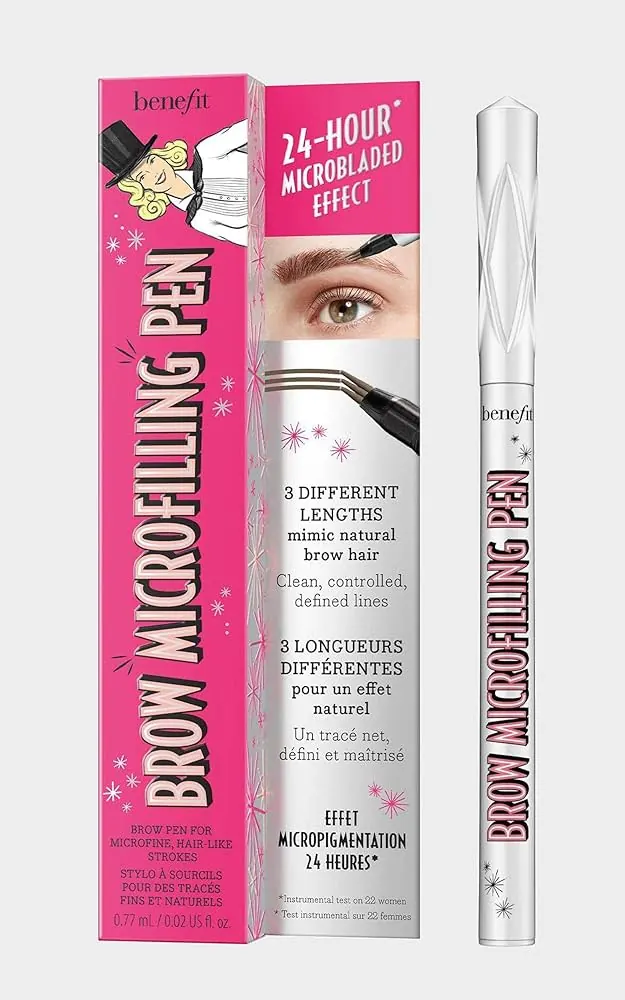 Producto Benefit Brow Microfilling Pen para maquillaje de cejas con efecto microblading natural y larga duración.