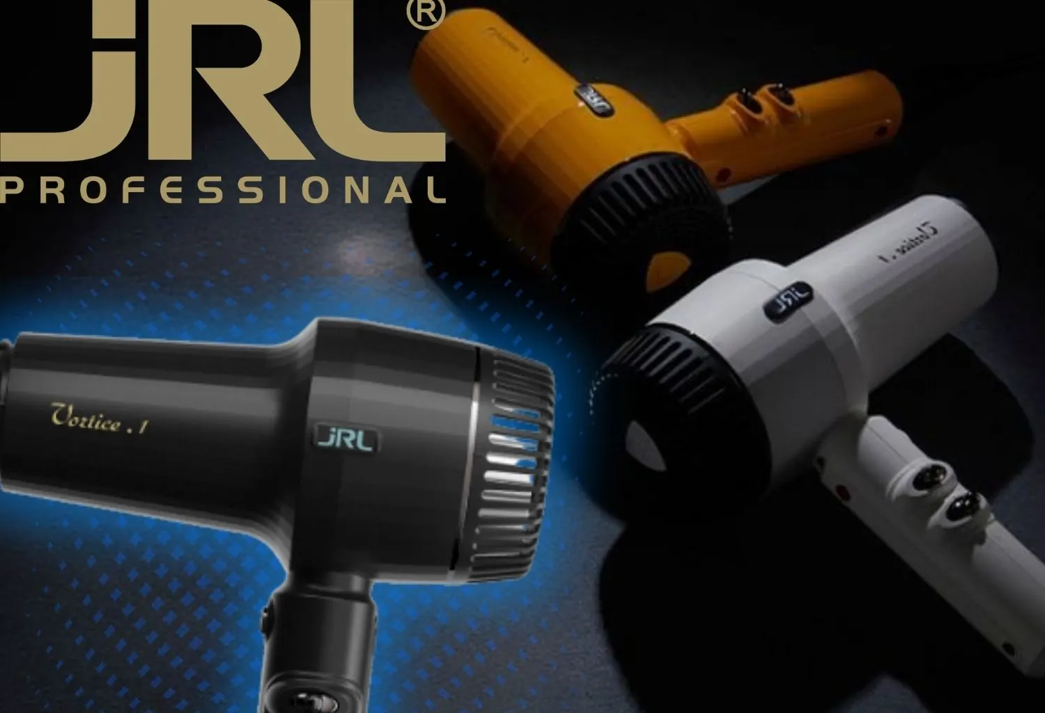 Secadores profesionales JRL Vortice en diferentes colores para peluquería y barbería profesional