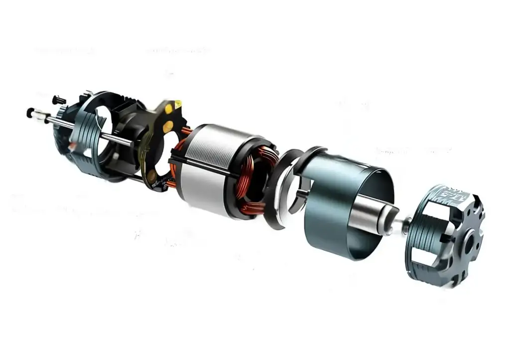 Vista interna del motor digital del secador profesional JRL Vortice para peluquería