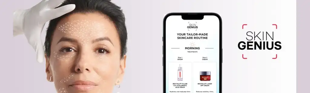 Aplicación Skin Genius analizando la piel para crear rutinas de skincare personalizadas