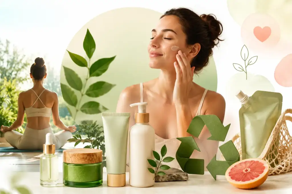 Segmentos con mayor crecimiento en el mercado de la belleza en 2026 Infografía sobre los segmentos con mayor crecimiento en el mercado global de la belleza en 2026, incluyendo skincare, haircare, maquillaje, fragancias, beauty tech, cuidado personal y nutricosmética.