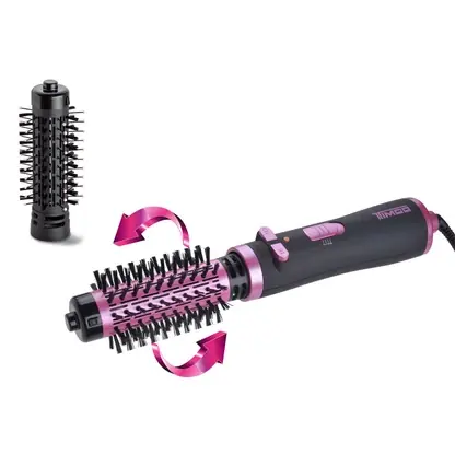 Cepillo secador rotatorio profesional con cabezal intercambiable Cepillo secador rotatorio profesional con cabezal redondo intercambiable para secar y peinar el cabello