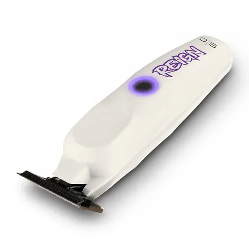 Máquina cortapelos profesional Reign Trimmer blanca con cuchilla de precisión