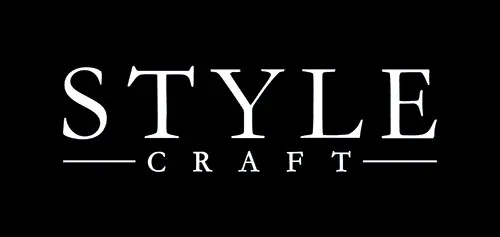 Logotipo de StyleCraft Logotipo oficial de StyleCraft sobre fondo negro.
