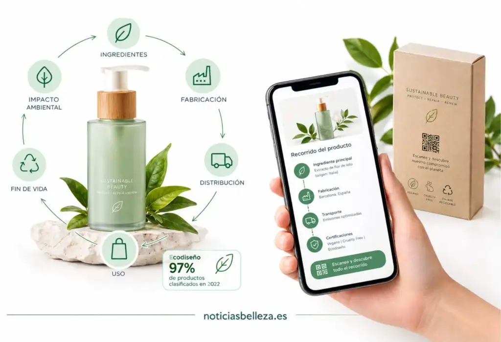 Trazabilidad digital y ciclo de vida de un producto de cosmética sostenible