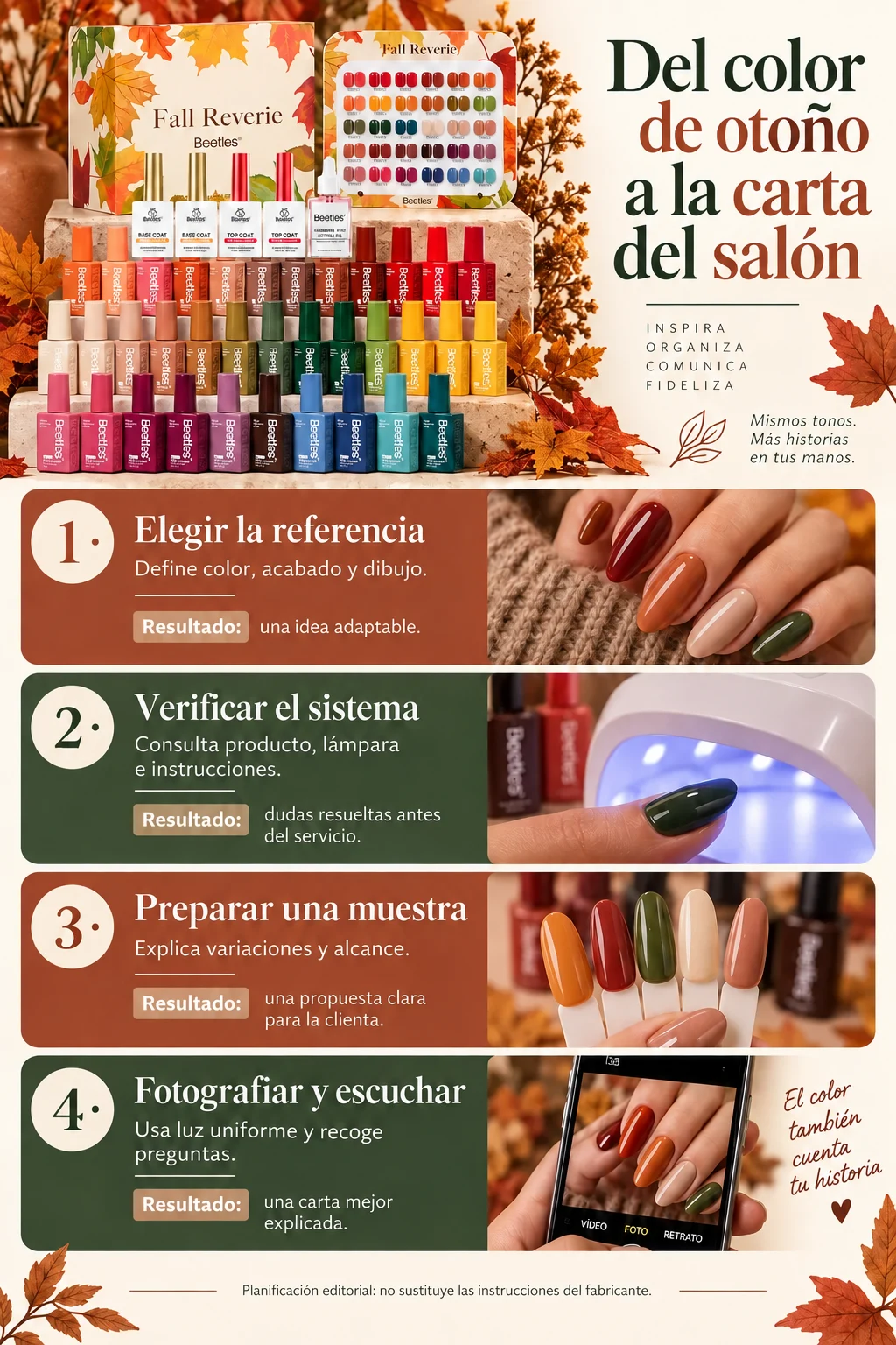 Cuatro pasos para planificar una carta de manicura de otoño