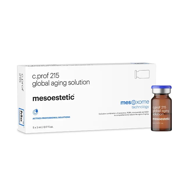 Caja y vial de c.prof 215 global aging solution con tecnología mesoxome
