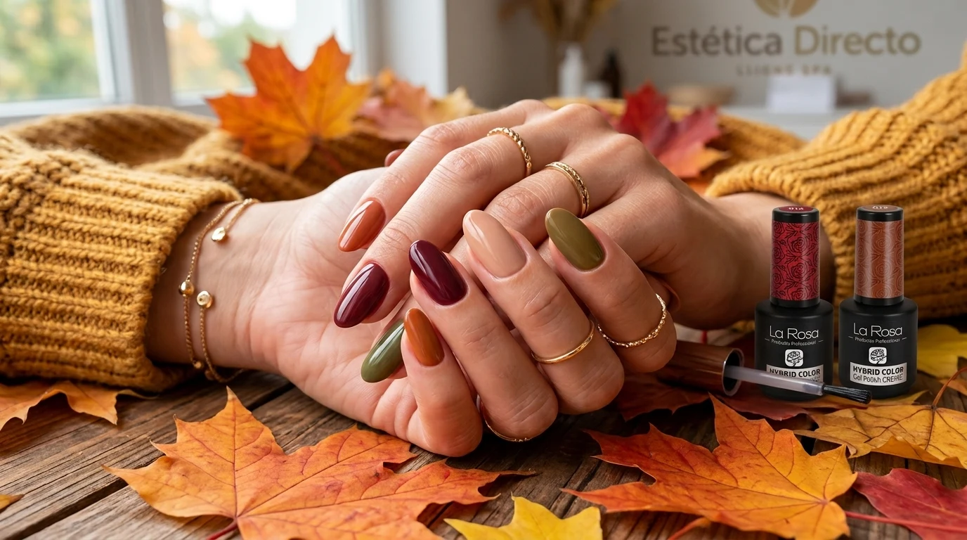 Campaña de manicura otoñal de La Rosa publicada por Estética Directo
