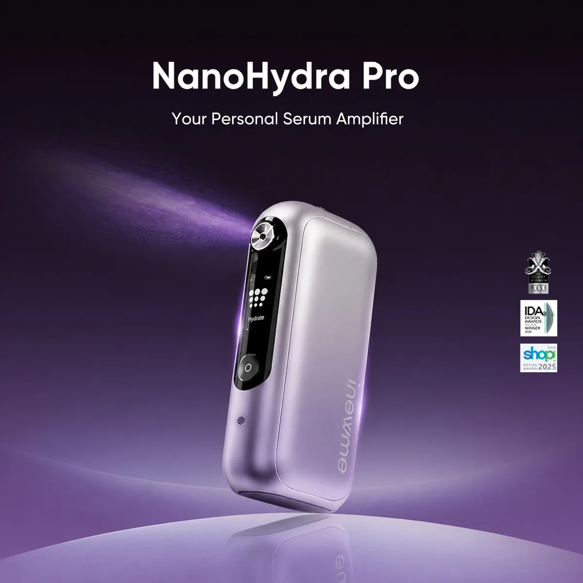 Dispositivo NanoHydra Pro de iNewMe en color morado