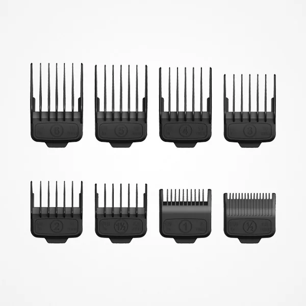 Ocho peines negros de diferentes longitudes para Orbis Beam Clipper