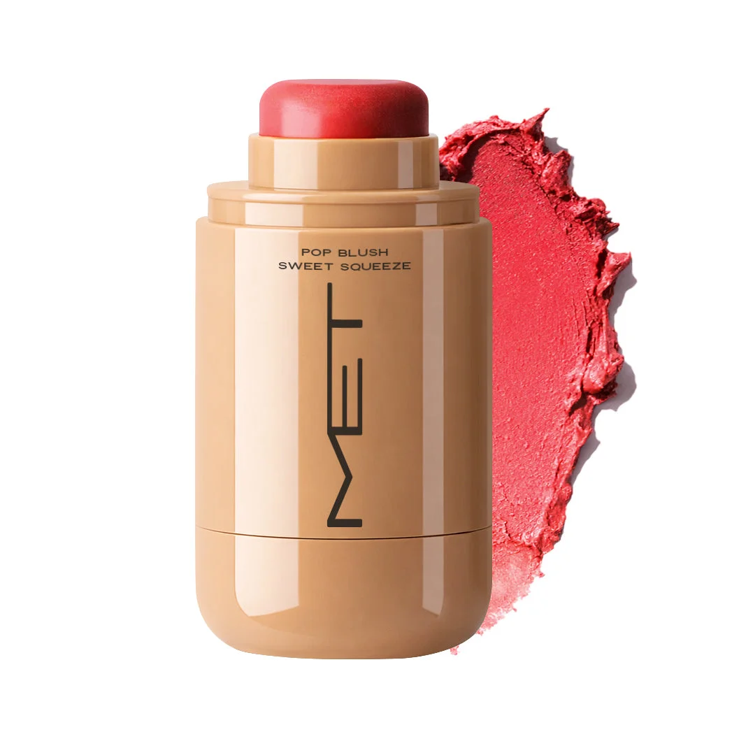 Stick Pop Blush Sweet Squeeze de MET con muestra de textura