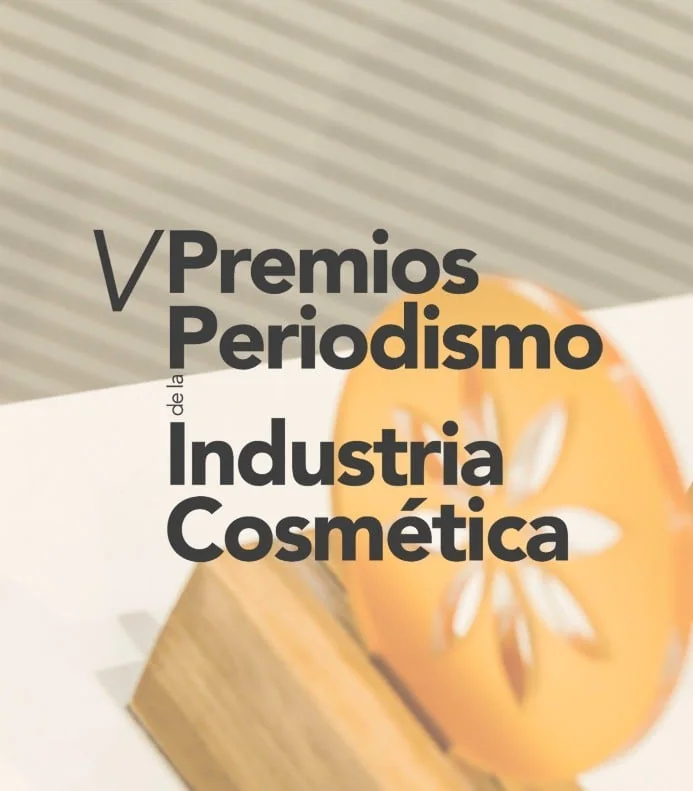 Cartel oficial de los V Premios de Periodismo de la Industria Cosmética