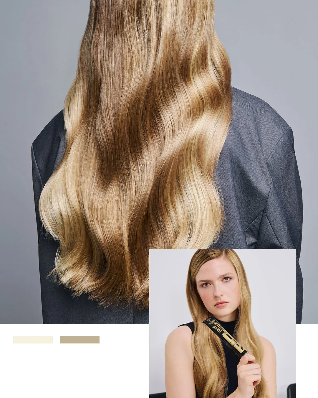 Melena rubia del look Claire de la campaña Studio Cast