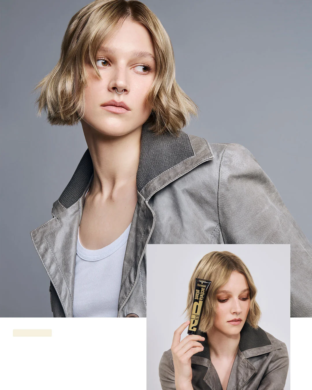Cabello corto rubio del look Margarita en Studio Cast
