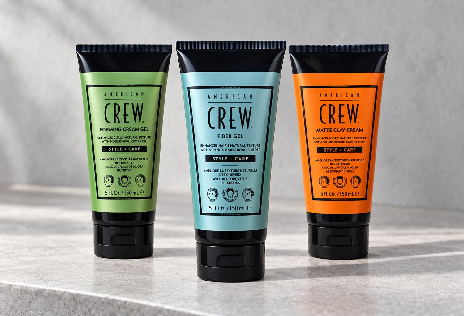 Fiber Cream, Matte Clay Cream y Forming Cream de American Crew