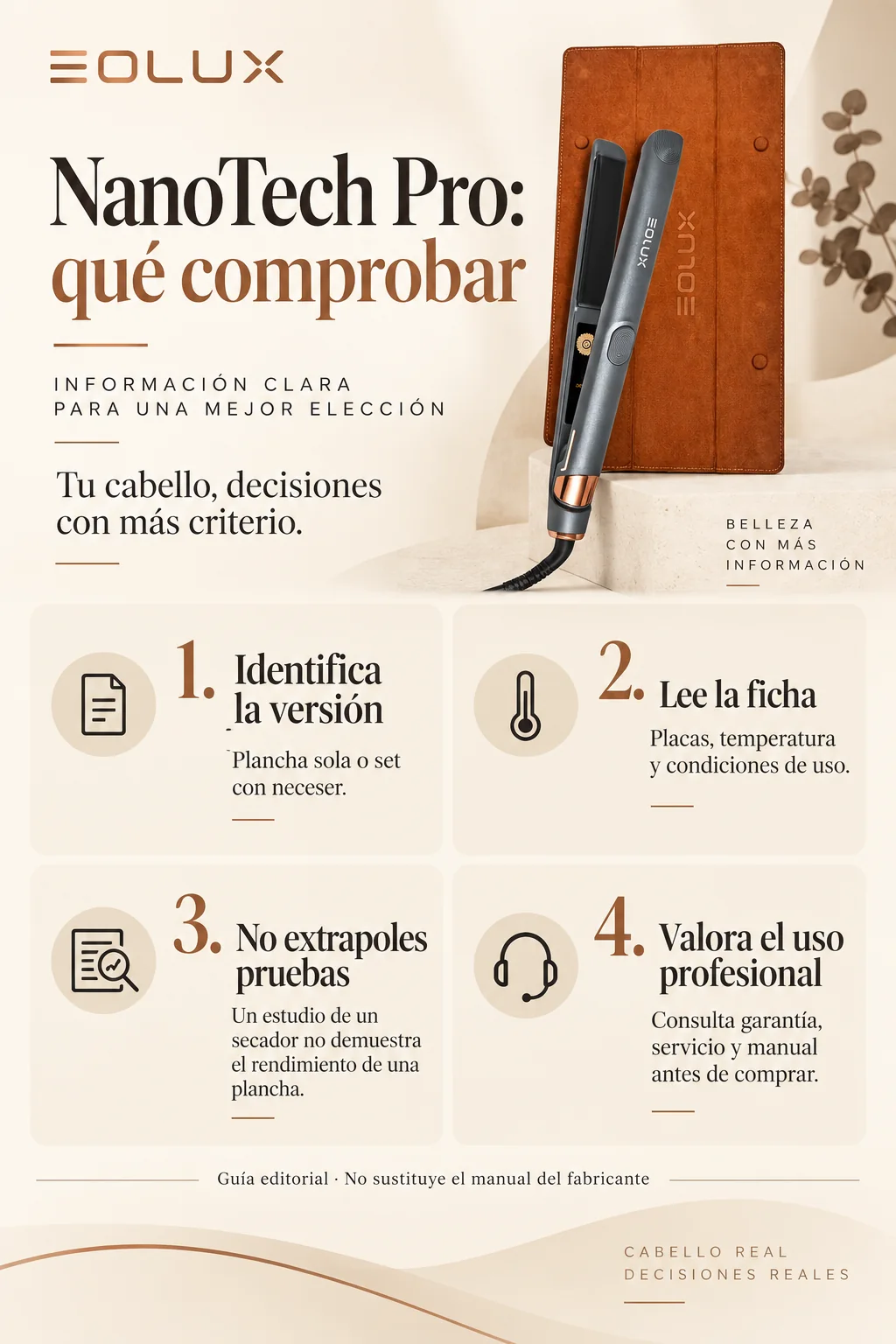 Cuatro comprobaciones sobre EOLUX NanoTech Pro: versión, ficha, pruebas y uso profesional