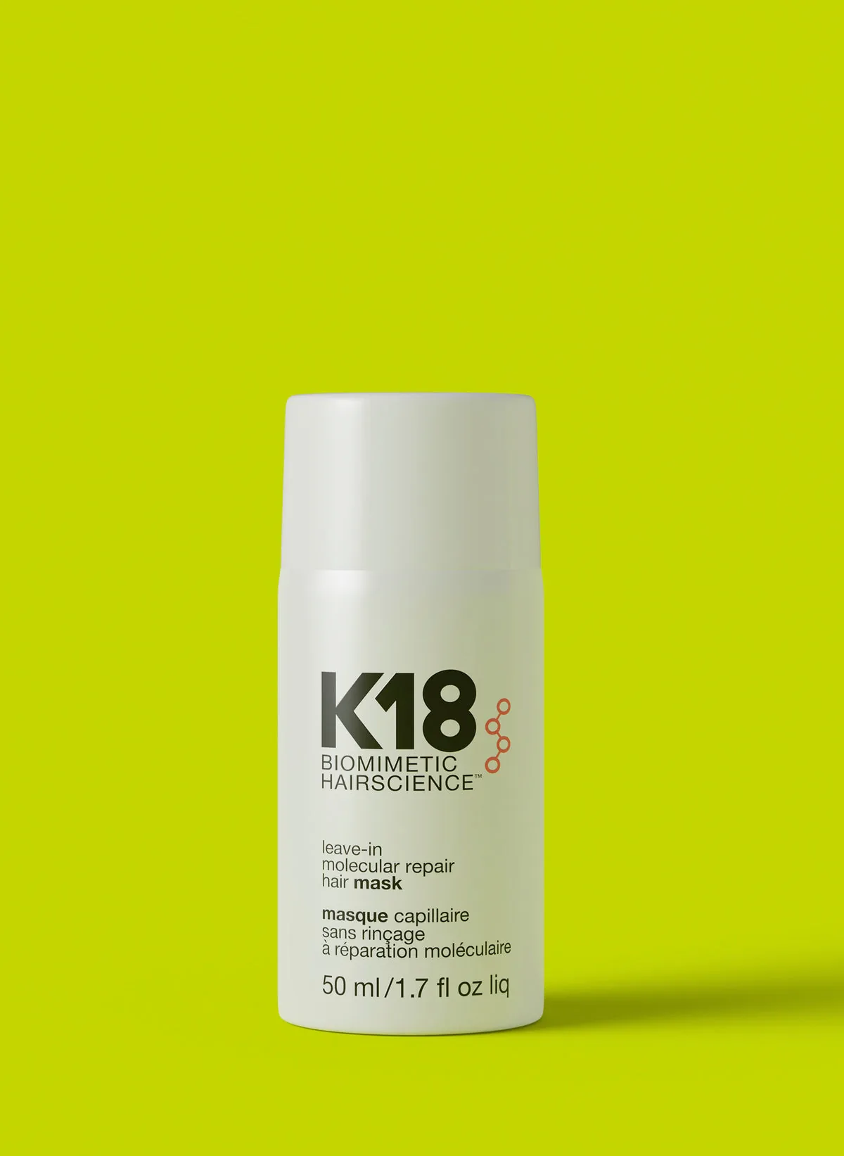 Envase de la mascarilla molecular sin aclarado K18