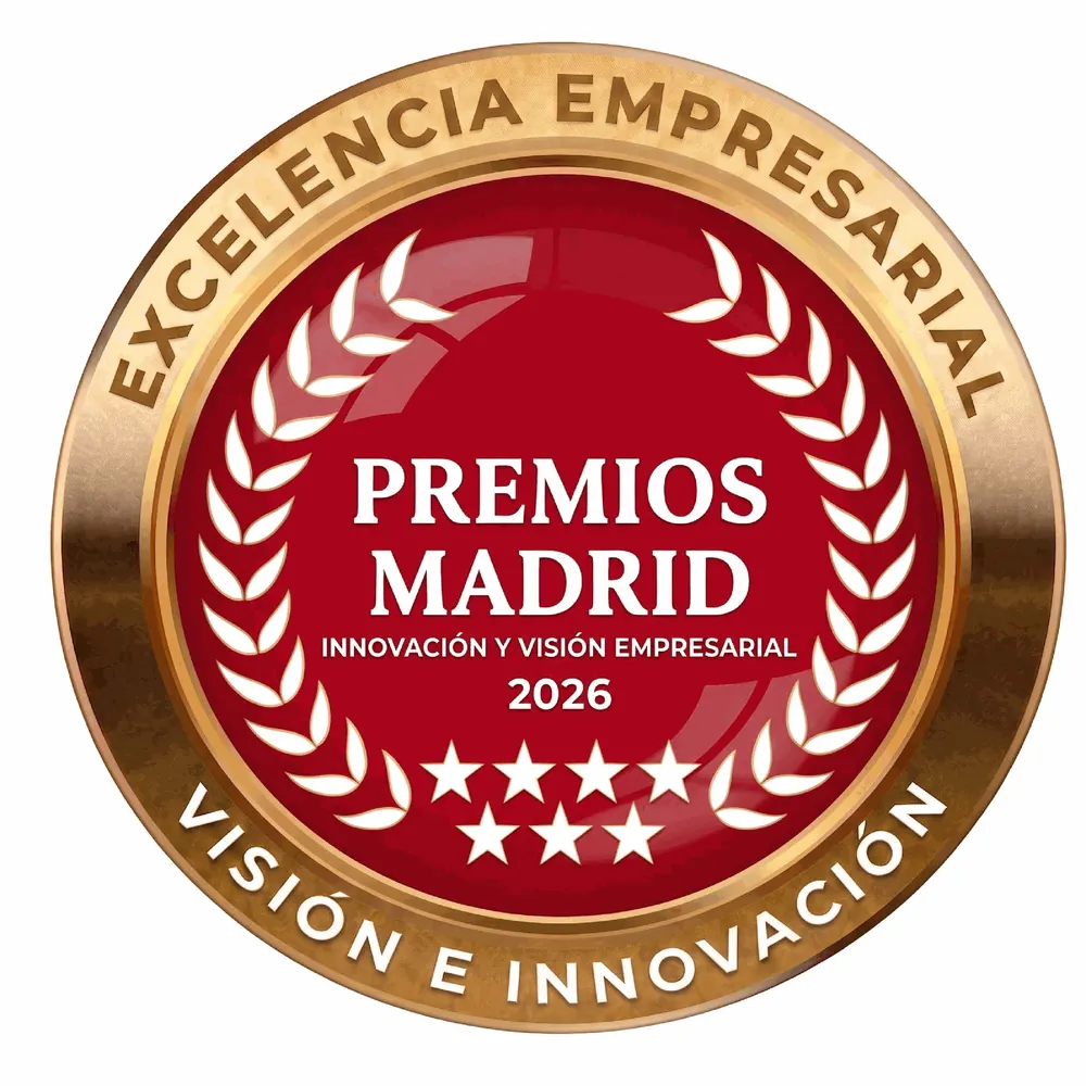 Sello original de los Premios Madrid Innovación y Visión Empresarial 2026 facilitado por Pharma Hermetic