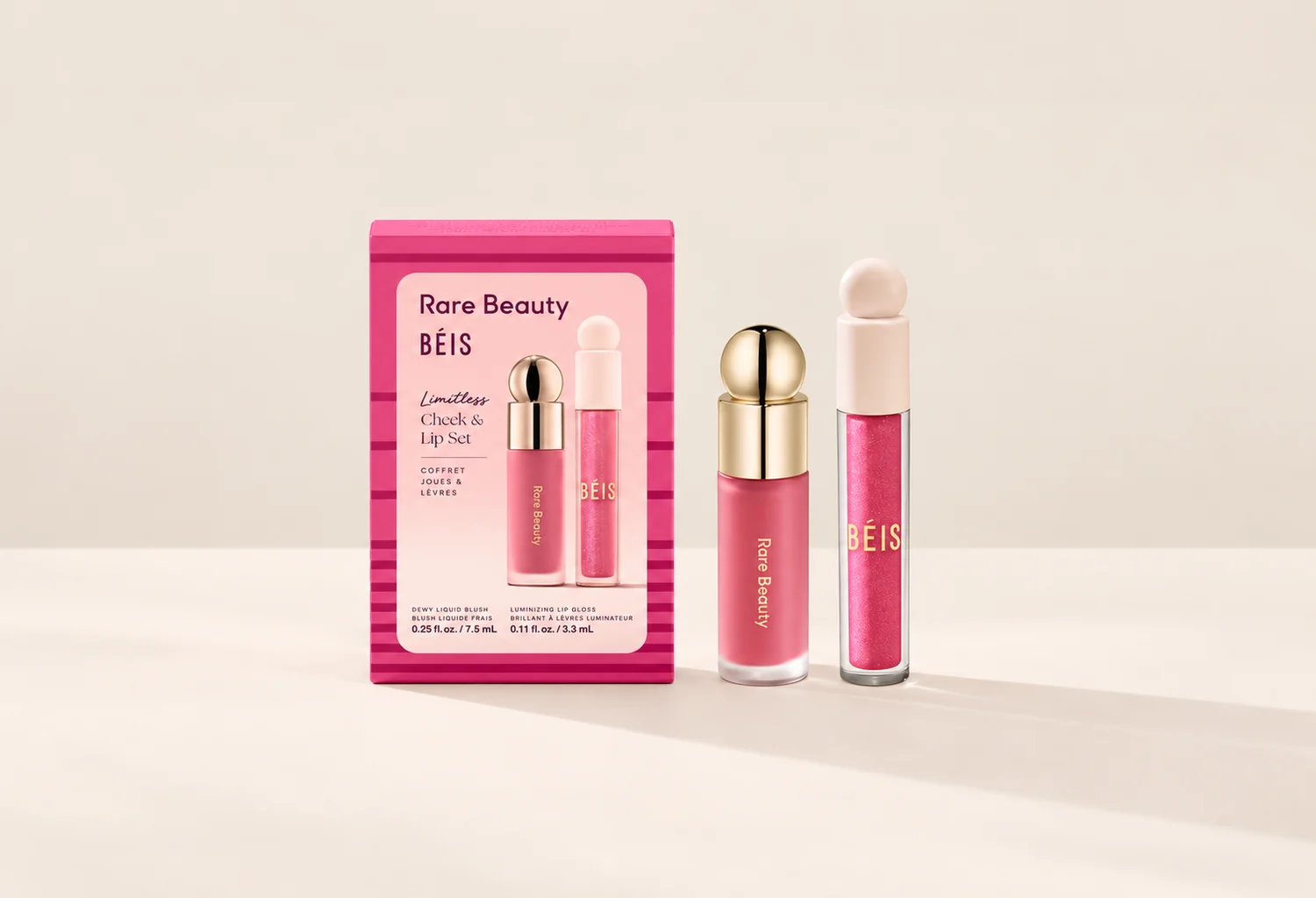 Colorete y gloss Limitless de Rare Beauty x BÉIS
