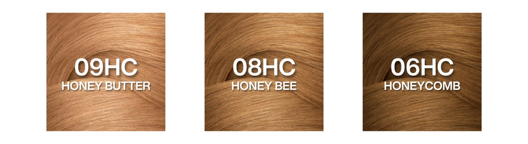 Muestras oficiales 09HC Honey Butter, 08HC Honey Bee y 06HC Honeycomb