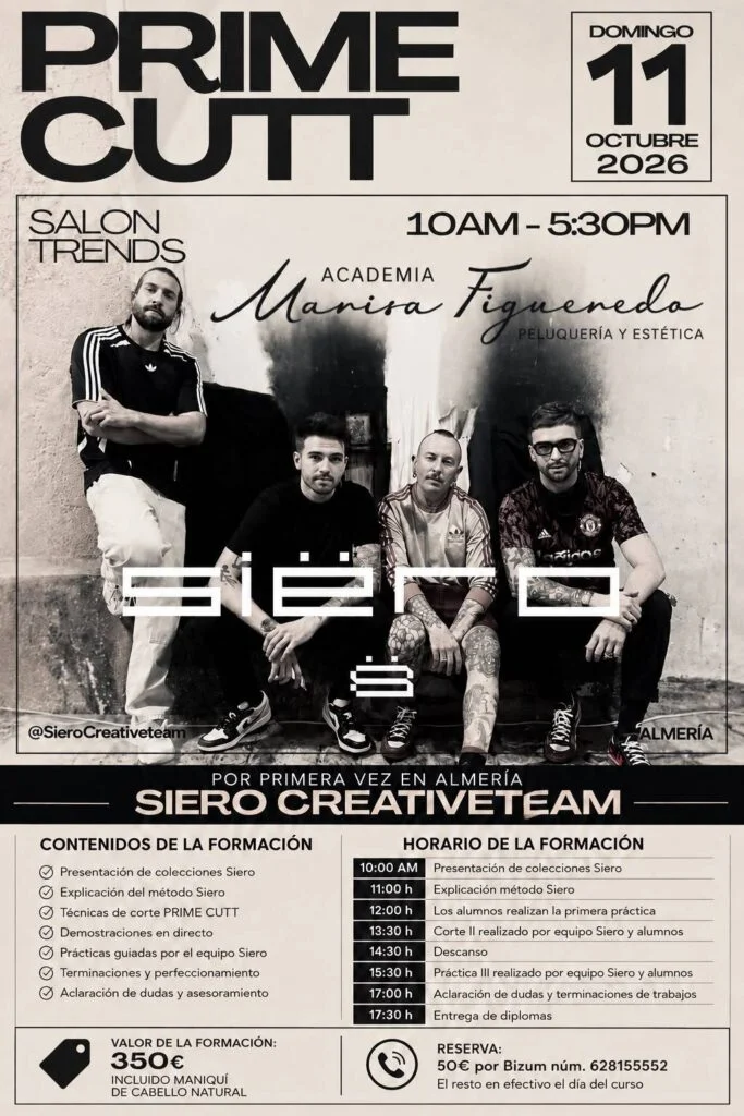 Cartel de Prime Cutt con fecha del 11 de octubre de 2026 y equipo Siëro