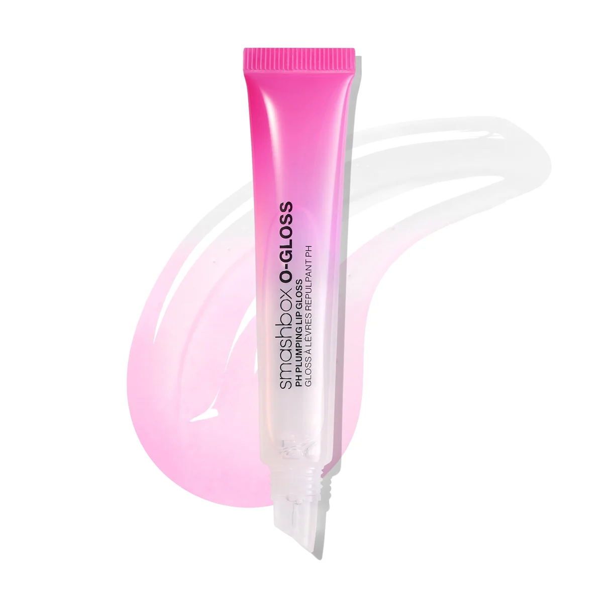 Tubo rosa de O-Gloss de Smashbox con su aplicador